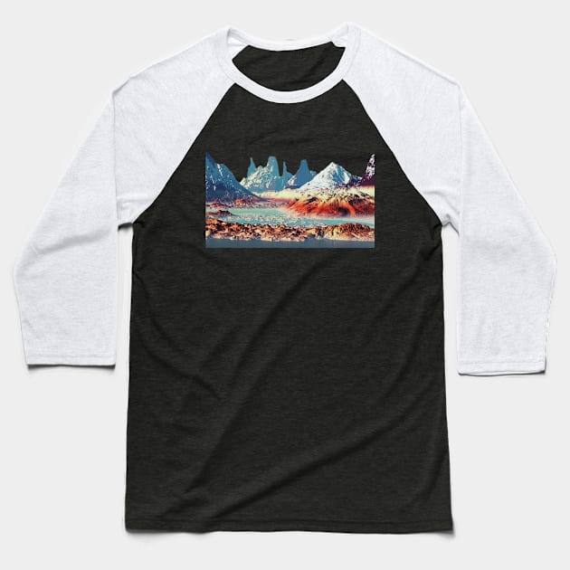 Lonely Planet Baseball T-Shirt by volkvilla